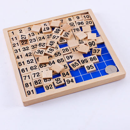 Wooden Montessori Hundred Board Educational Toy for Kids