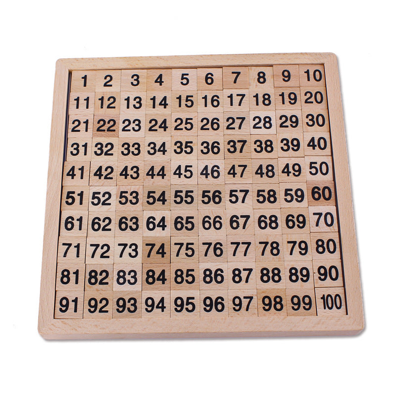 Wooden Montessori Hundred Board Educational Toy for Kids
